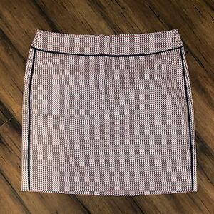 Ann Taylor Size 6 Petite Nautical Red White and Blue Mini Skirt